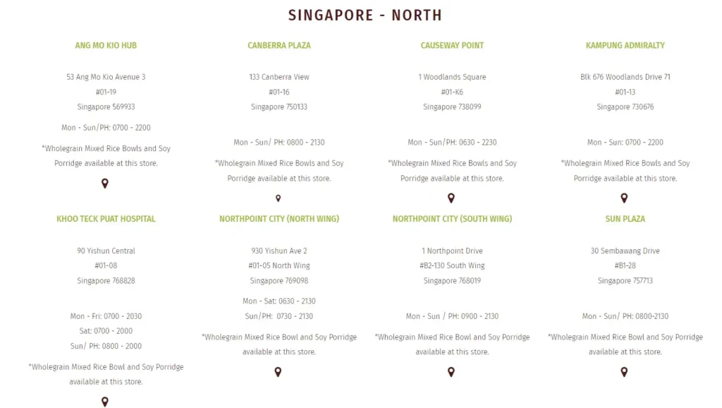 Mr. Bean Singapore outlet locations in Singapore