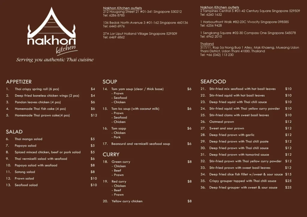 nakhon kitchen menu holland village
