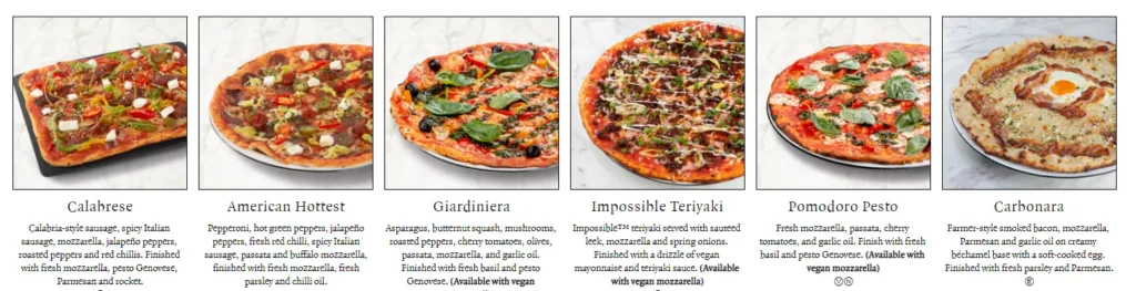 pizza express menu with prices
