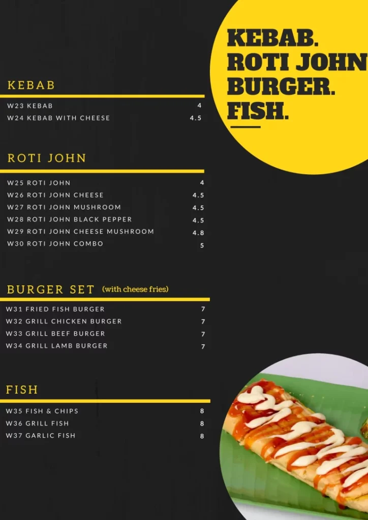 Kebab Roti John Burger Fish