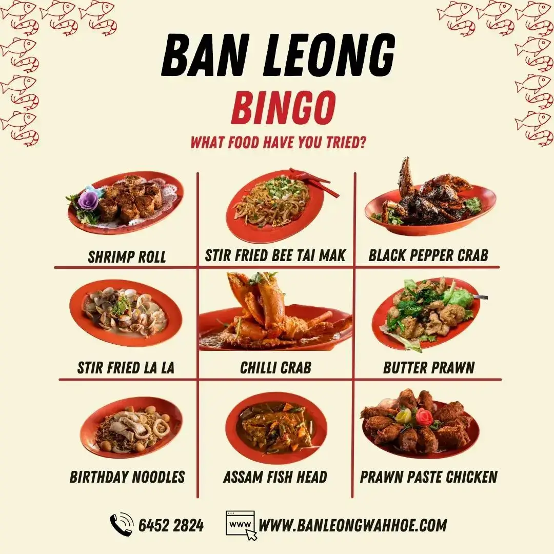 Ban Leong Wah Hoe Menu with Latest Prices 