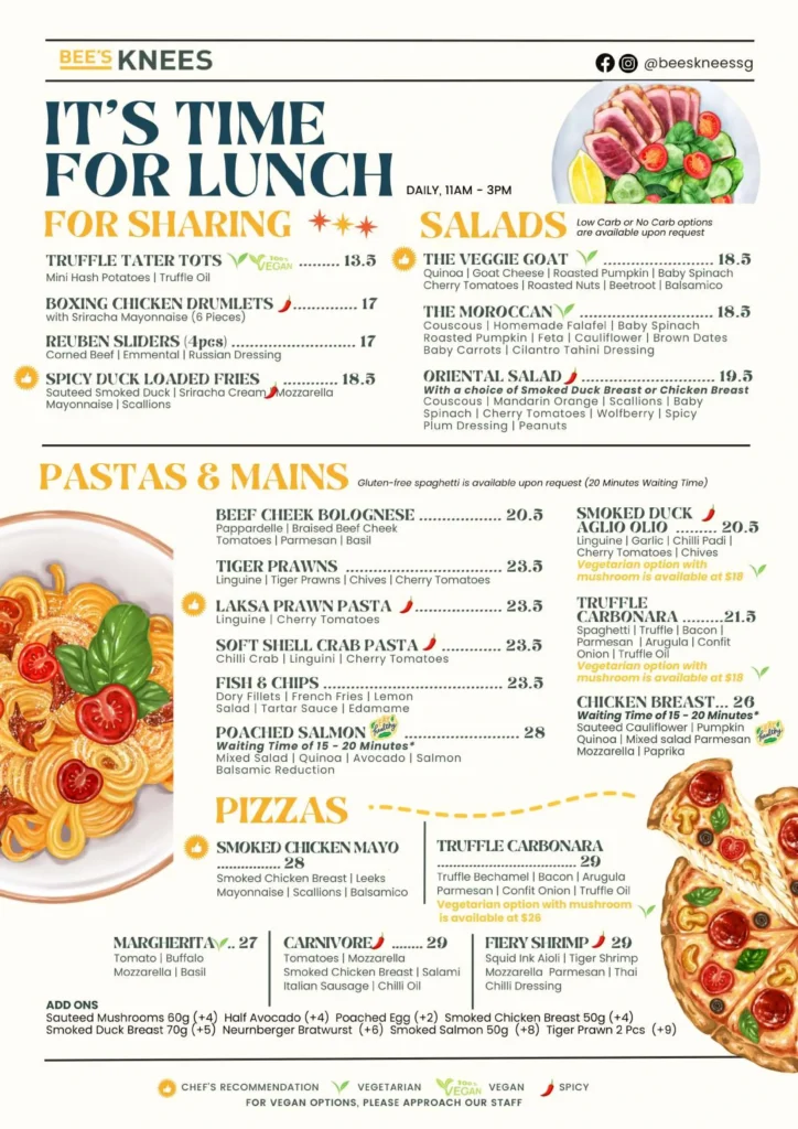 Lunch Menu With Prices