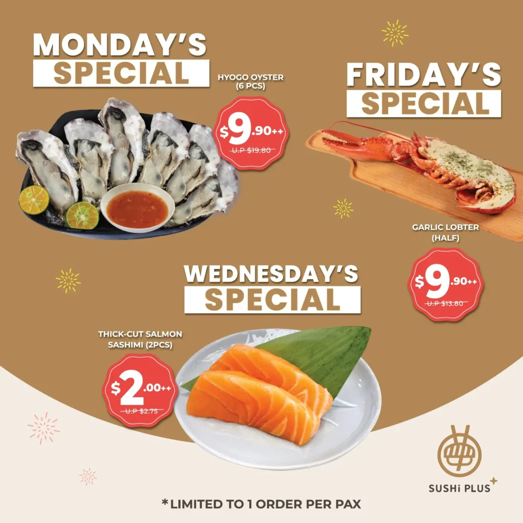 Deals Table of Sushi Express Singapore Menu