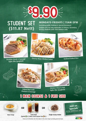 Eatzi Gourmet Bistro Singapore Students Set
