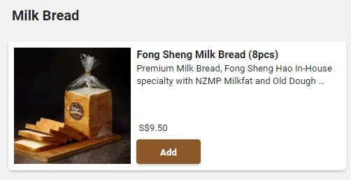 Fong Sheng Hao Singapore Milk Bread