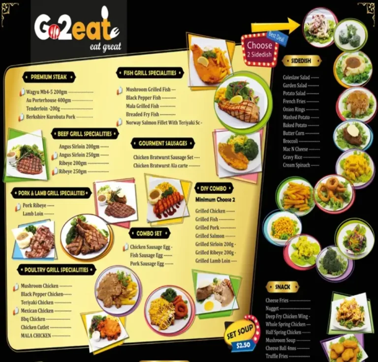 Go2Eat Singapore Menu & Updated Price List 2024
