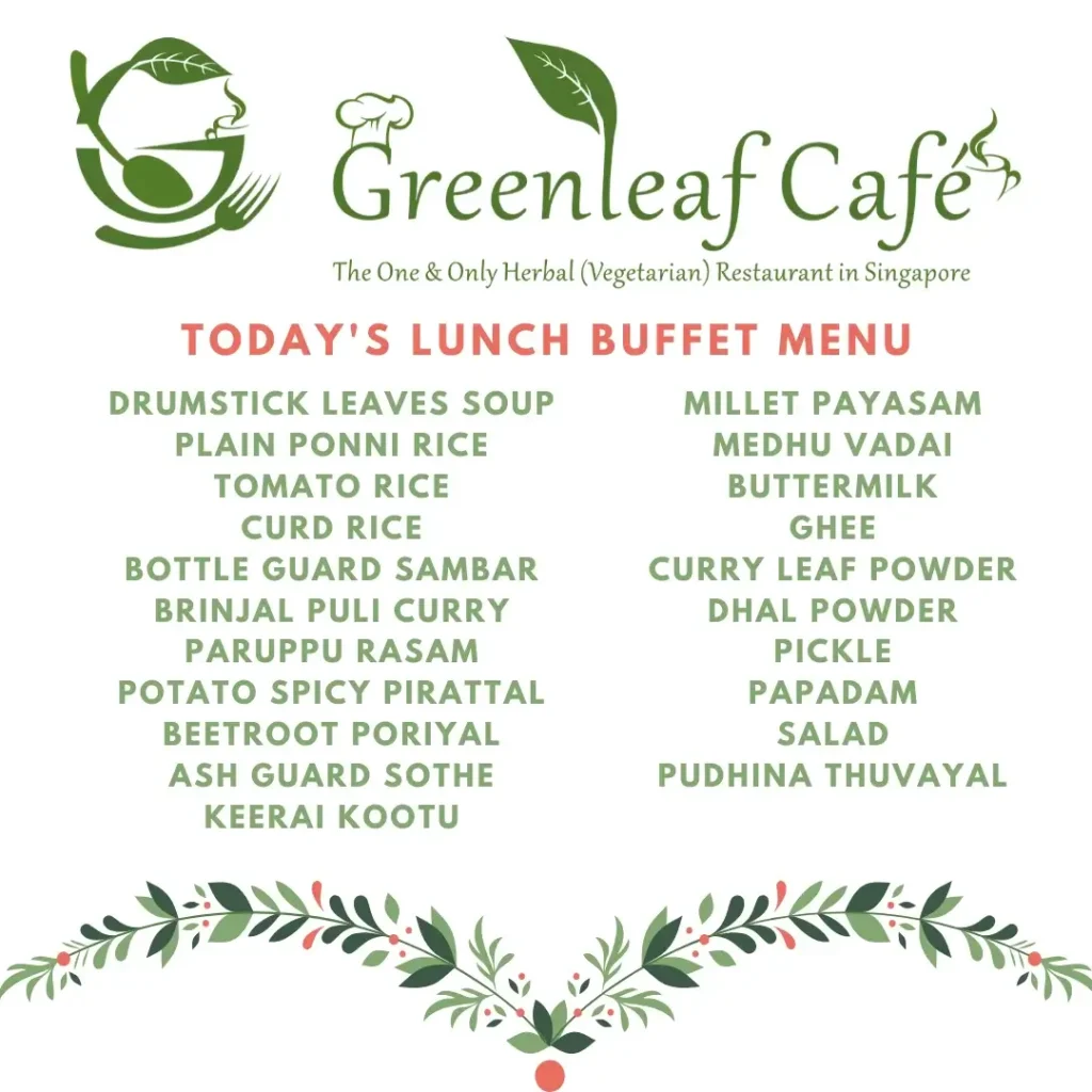 Greenleaf Cafe Singapore Buffet Menu