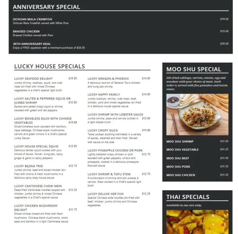 Lucky Kitchen Singapore Menu & Updated Prices 2024