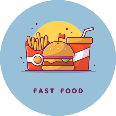 fast food category logo